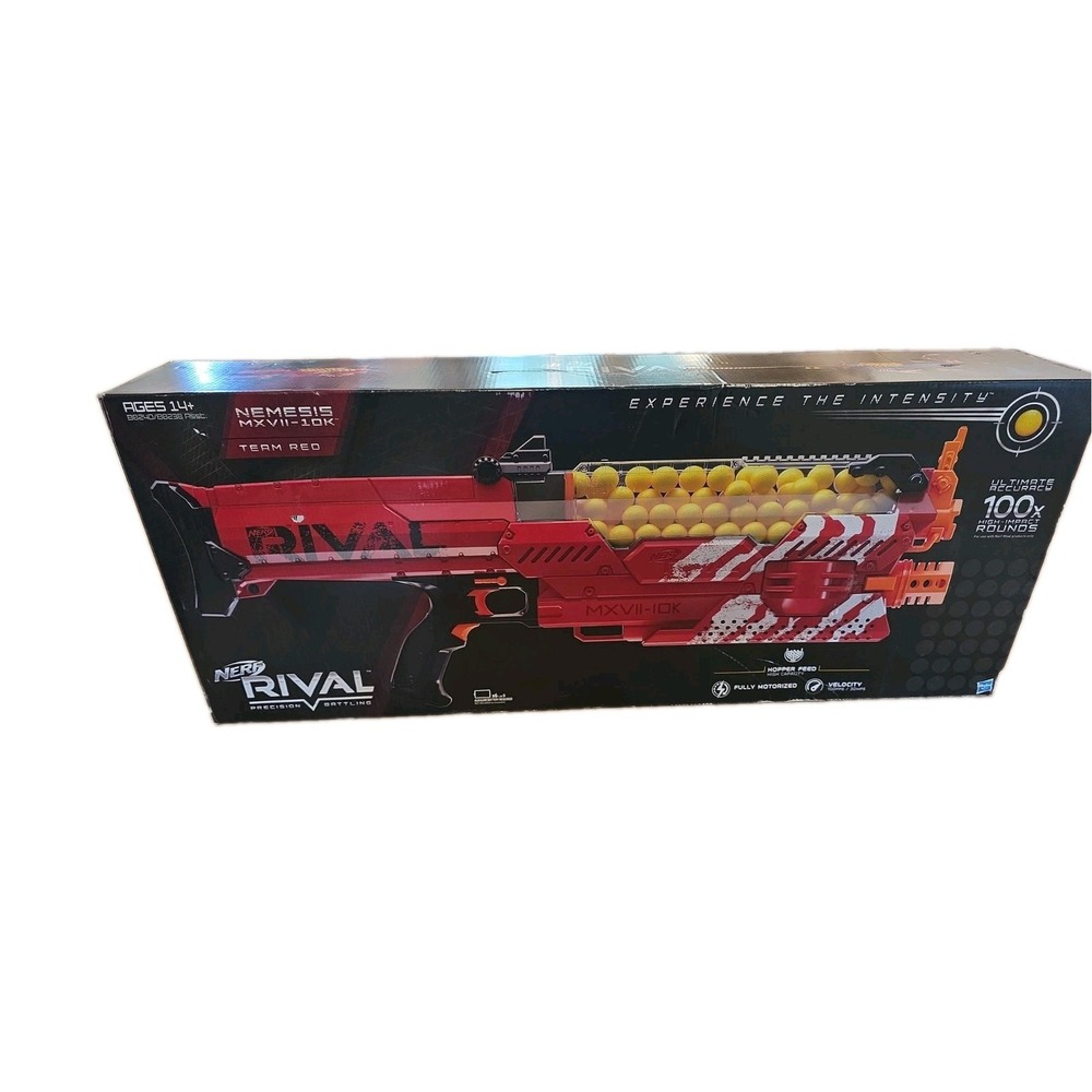 Nerf Rival Nemesis MXVII-10K Team Red Motorized Blaster New In Box Toy